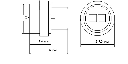 Габаритные и установочные размеры фотодиода ФД-310М