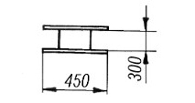 Габаритные и установочные размеры Звена кабельроста К-9