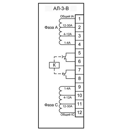 Подключение АЛ-3-В Схема подключения АЛ-3-В